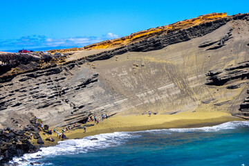 Photo take in Sept 27, 2003 at Green Sands Beach on the Island of Hawaii