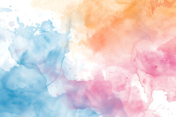 color pink and orange mixed with blue smoke. watercol