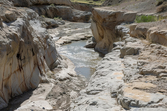 dry river flow due to climate change lack of rainfall