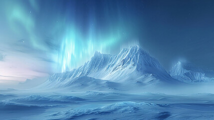 Ice Light Blue Pastel Background with arctic landscape.