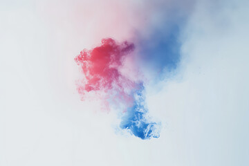 colorful powder is shot over a white background in th