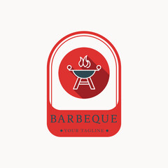 GrillGroove: Retro BBQ Logo Inspiration