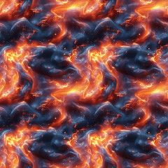 Seamless background of fiery liquid