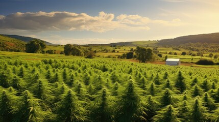 Fototapeta premium cultivation cannabis farm outdoor