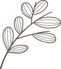 leaf Doodle cute for design elements.