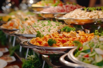 Close up of a buffet