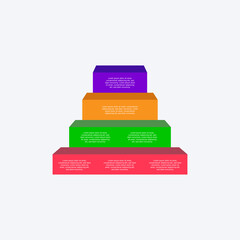 Step structure infographic options stock illustration