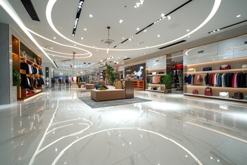 Interior of a modern clothing store