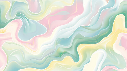 Pastel Dreams: Abstract Wavy Pattern Background in Soft Color Palette