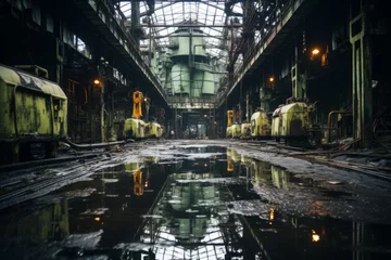 Foto op Aluminium Echoes of Industry: Abandoned Factory in a State of Decay © Ricardo M.G.