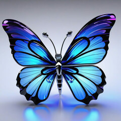 A futuristic crystal shape butterfly