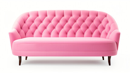 Modern fashionable stylish pink sofa with carriage.