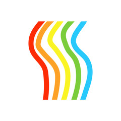 hand drawn rainbow illustration