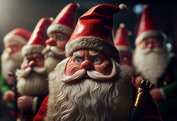 Santa's Helpers. Generative AI - obrazy, fototapety, plakaty