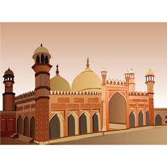 Vector Illustration of Beautiful Mosque 