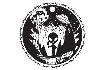 Alien, Space, Spaceship, Aliens, Outer Space, Cute Alien, Alien Sticker, Alien Shirt, Files for Cricut, Outer Space Set, Cute Alien Cartoon, UFO cut files, alien ship, UFO vector, alien 