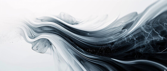 Organic wavy monochrome lines Abstract fluidity.