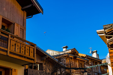 Obraz premium La station de Courchevel dans les Alpes