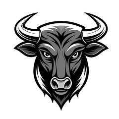 Bull head logo, isolated.