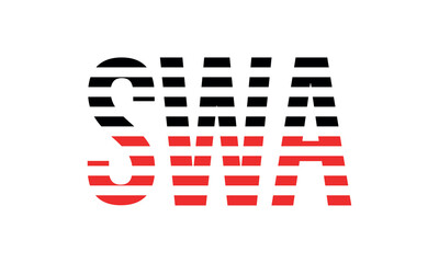 SWA three initial letter iconic line negative space minimal logo design vector template. monogram, abstract, wordmark, business, typography, minimalist, brand, company, flat, modern, unique, simple