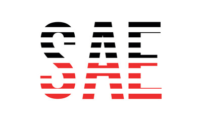 SAE three initial letter iconic line negative space minimal logo design vector template. monogram, abstract, wordmark, business, typography, minimalist, brand, company, flat, modern, unique, simple