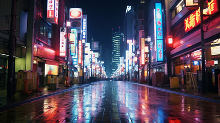 Tokyo Japan. The night view of Kabu