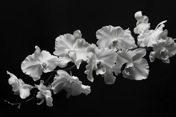 Fototapeta na wymiar Orchid flowers, reinterpreted
