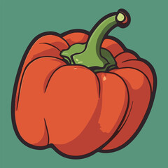 vector of cute paprika