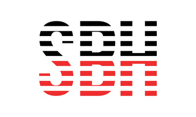 SBH three initial letter iconic line negative space minimal logo design vector template. monogram, abstract, wordmark, business, typography, minimalist, brand, company, flat, modern, unique, simple