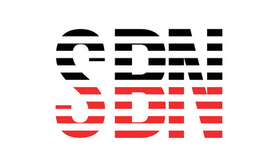 SBN three initial letter iconic line negative space minimal logo design vector template. monogram, abstract, wordmark, business, typography, minimalist, brand, company, flat, modern, unique, simple