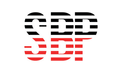 SBP three initial letter iconic line negative space minimal logo design vector template. monogram, abstract, wordmark, business, typography, minimalist, brand, company, flat, modern, unique, simple