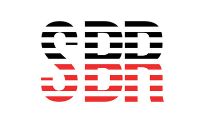 SBR three initial letter iconic line negative space minimal logo design vector template. monogram, abstract, wordmark, business, typography, minimalist, brand, company, flat, modern, unique, simple