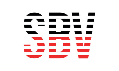 SBV three initial letter iconic line negative space minimal logo design vector template. monogram, abstract, wordmark, business, typography, minimalist, brand, company, flat, modern, unique, simple