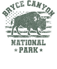 US National Park Retro Illustration Vintage Mountains Hiking Outdoor Nature