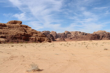 Fototapeta na wymiar Beautiful landscape of Saudi Arabia desert in Tabuk region (Neom site)