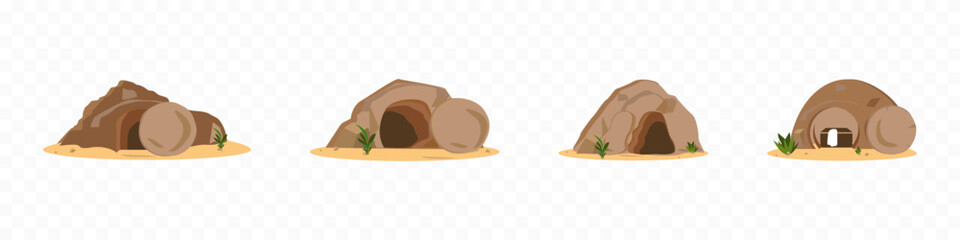 Risen icons set. Religion icons.