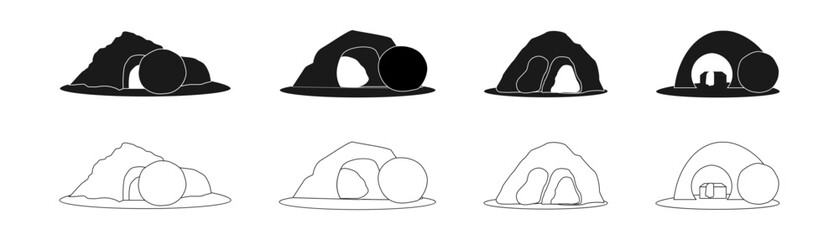 Risen icons set. Religion icons.Risen icons set. Religion icons.