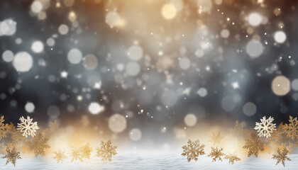 Fototapeta na wymiar Winter snowflake celebration, glowing backdrop with shiny decoration generated by AI