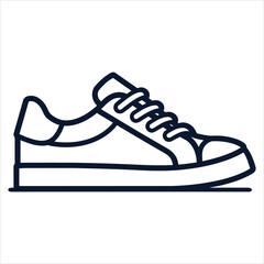 shoes flat icon outline in the style of simple vector