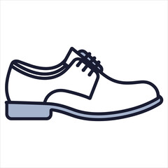 shoes flat icon outline in the style of simple vector