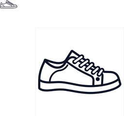 shoes flat icon outline in the style of simple vector