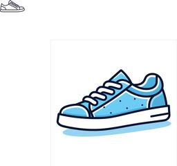 shoes flat icon outline in the style of simple vector