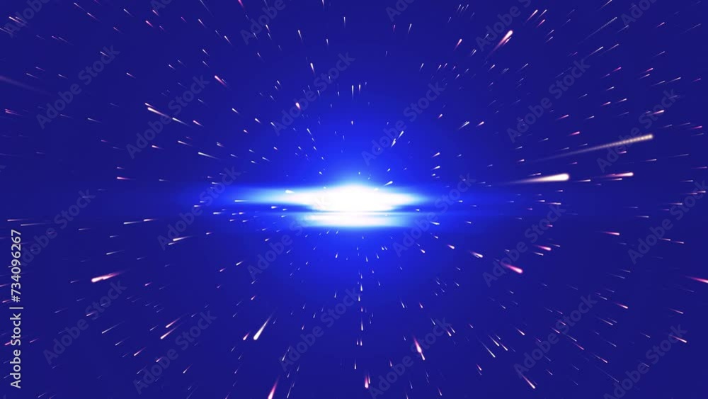 Poster explosion in outer space. big bang. supernova. birth of the universe. starbursts. flight through the