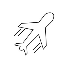 plane line icon design for web and mobile app