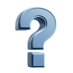 Naklejka premium blue question mark 3d