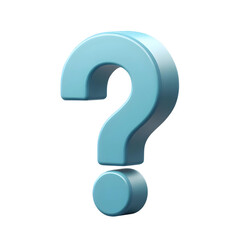 blue question mark 3d