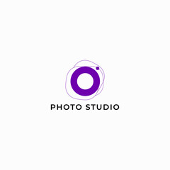 ILLUSTRATION PHOTOGRAPHY ABSTRACT CAMERA LENS SIMPLE LOGO ICON TEMPLATE DESIGN ELEMENT VECTOR. GOOD FOR PHOTO STUDIO, APPS