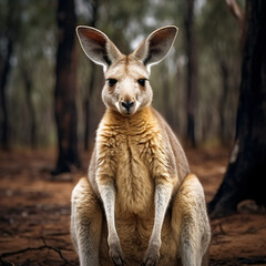 Naklejka na ściany i meble Macropus giganteus - Eastern Grey Kangaroo marsup.
