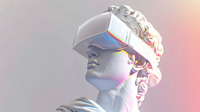 Classical Sculpture Bust with Iridescent