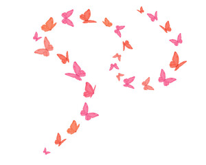 butterfly hand drawn design vector